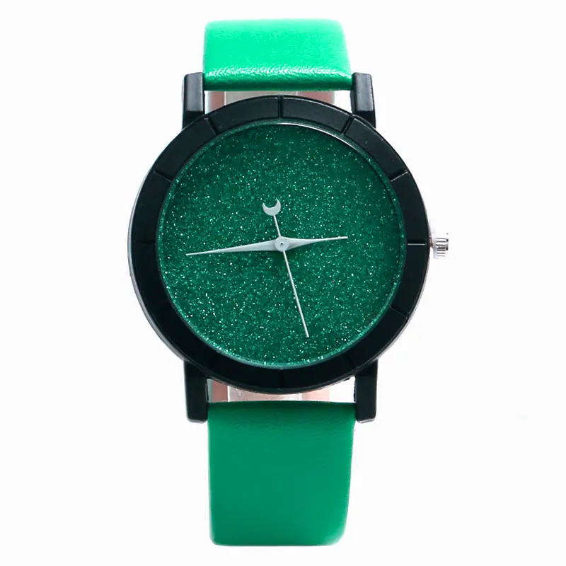 2016 Women Watch Fashion Moon Stars Design Hands Blooming Glitter