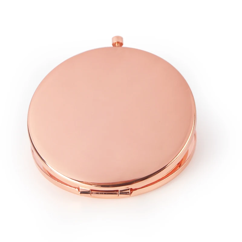 Round Mirror Compact Blank Plain rose gold Colour For DIY gift mirror (2)