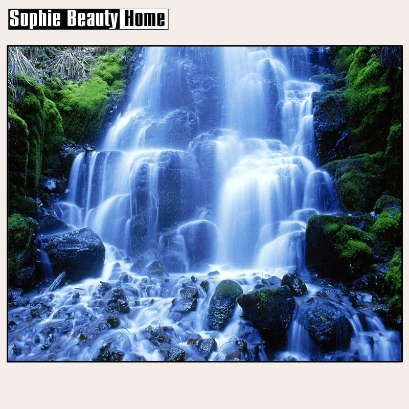 2018 Sale New Diy Diamond Painting Waterfall Embroidery Cross Stitch Rhinestone Pasted For Square Drill Mosaic Craft Home Decor | Дом и сад
