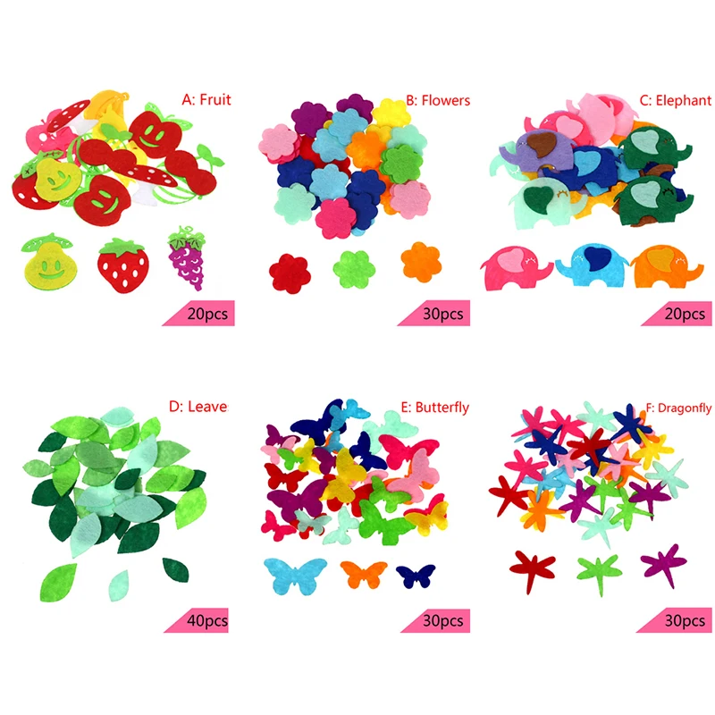 

1Set Handmade Non-woven Patch Children Puzzle Materials Petal Crown Pattern Kids Sewing Craft Supplies DIY Sticker