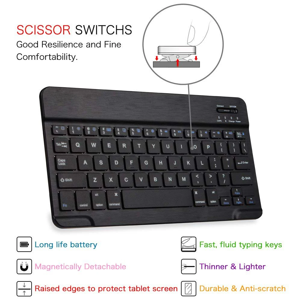 Чехол для клавиатуры для iPad Pro 11 a1980a2013, поддержка Apple Pencil беспроводной зарядки, магнитно Съемная bluetooth-клавиатура