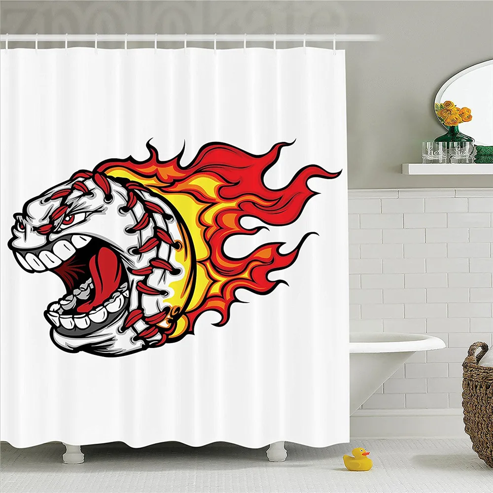 Olahraga Kartun Gambar Dari A Menyala Baseball Dengan Wajah Marah Berteriak Menyerang Desain Polyester Mandi Shower Curtain Merah Oran Shower Tirai Aliexpress Olahraga Kartun Gambar Dari A Menyala Baseball Dengan Wajah Marah Berteriak Menyerang Desain Polyester Mandi Shower Curtain Merah Oran Shower Tirai Aliexpress