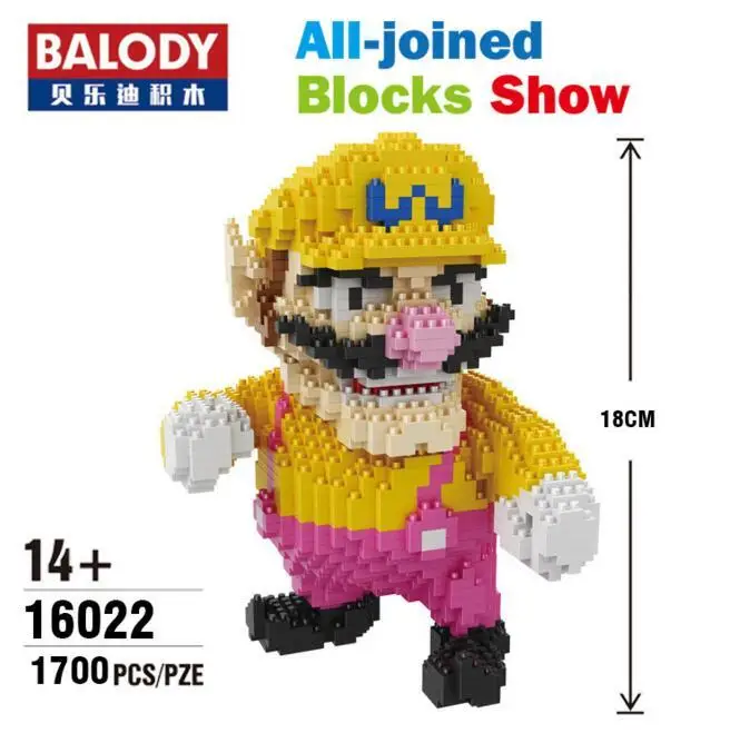 Balody мини конструктор Bowser Мультяшные строительные игрушки фигурки для Марио