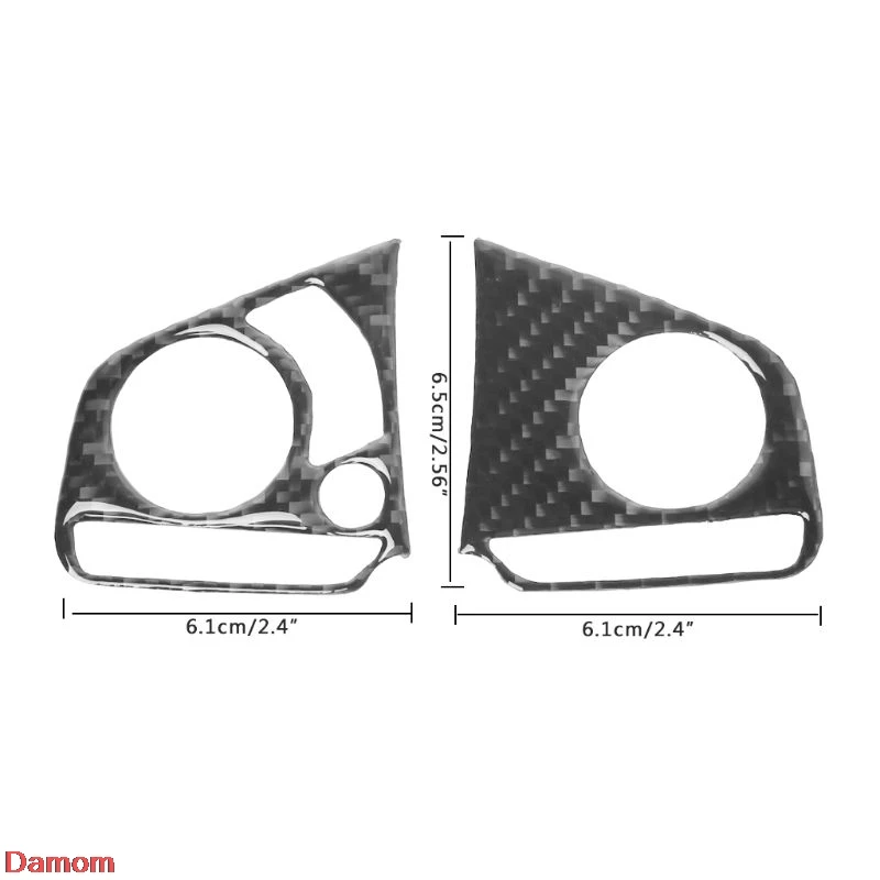 2шт углеродное волокно рулевая панель автомобиля крышка отделка украшения для Honda Civic