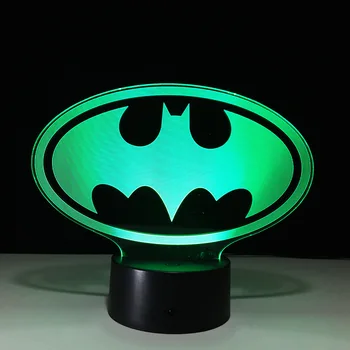 

7 Color Batman 3D night Light LED Touch Table Lamp Creative Gift Atmosphere Light 612
