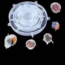 XMT-HOME многоцелевой силиконовый чехол Крышка пищевого класса свежая пищевая крышка силиконовый уплотнитель бутылка для фруктов чаша крышка многоразовые 6 шт