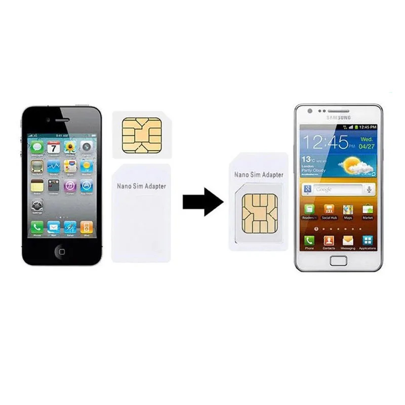50 шт. 4 in1 адаптер сим-карты для iPhone 5 адаптер для нано sim комплект сим-карты полный sim-карты адаптер для телефона Droshipping