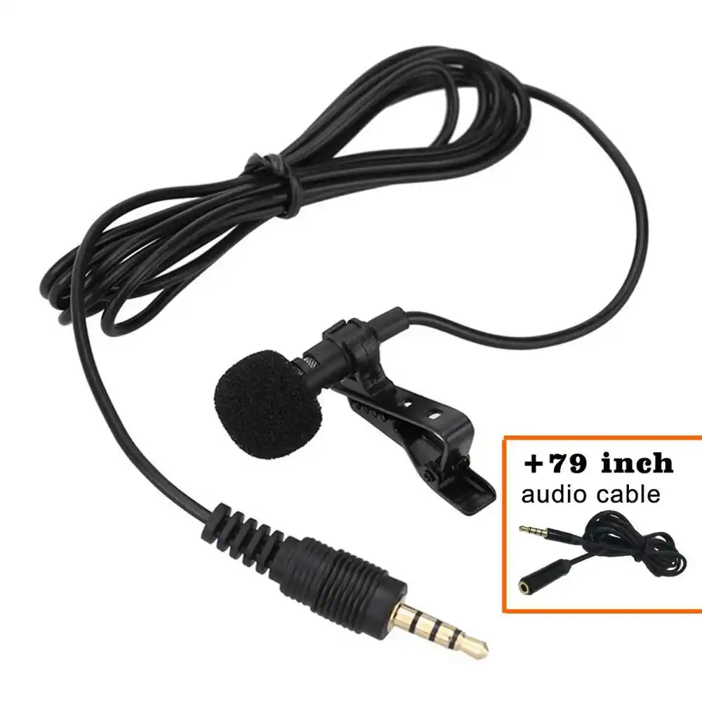 Professional Microphone Lapel Mini XLR 3 Pin TA3F Tie Clip On Lavaliere