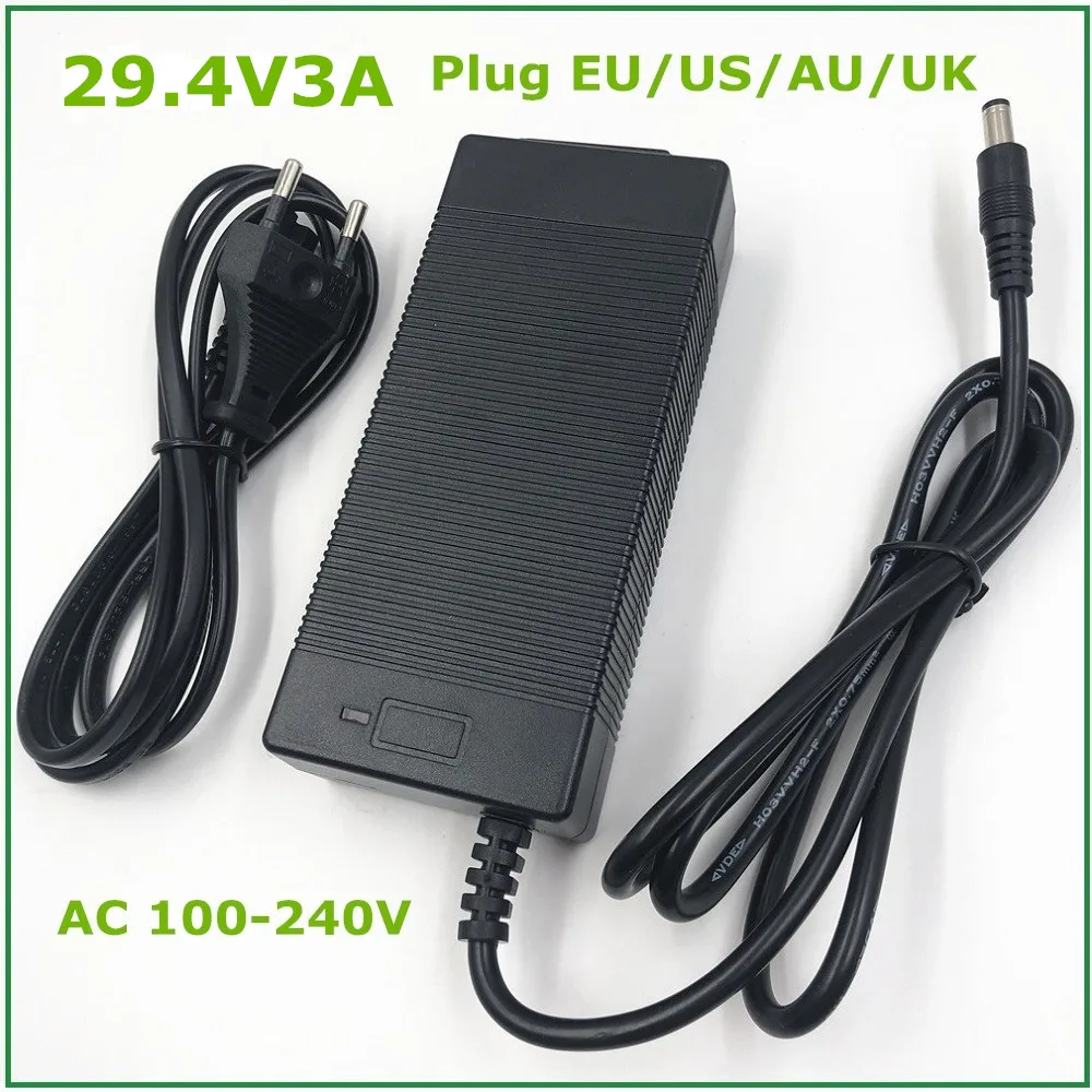 24V E велосипед литий ионный Батарея Зарядное устройство 7 серия Выход 29.4V3A