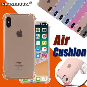 

100pcs Air Cushion Corners Shockproof Cover For iPhone XS Max XR X 8 7 6 6S Plus SE 5 5S Soft TPU Clear Drop Protection Cases