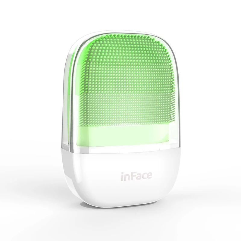 Green Xiaomi inFace Мини электрическая ультразвуковая щетка для очищения лица ультра звуковая скруббер для чистки лица пилинг для умывания - Цвет: Green