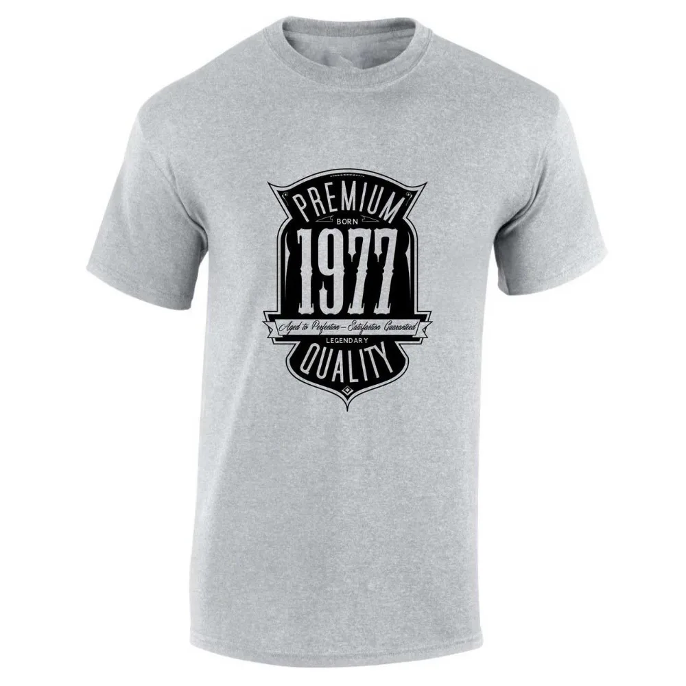 2018 New Arrival Men's Fashion Aged To Perfection Born In 1977 40th Birthday/Gift Mens Printed T-Shirt | Мужская одежда