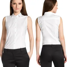 Модная Летняя женская рубашка большого размера Женская Повседневная тонкая хлопковая рубашка без рукавов тонкая формальная