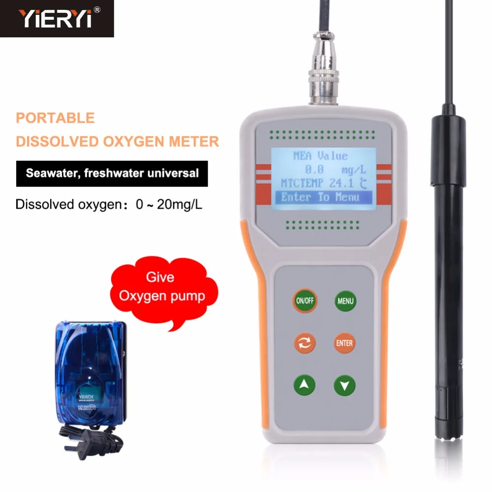 yieryi JPB 607A Portable Dissolved Oxygen Meter For Fish Shrimp Farming