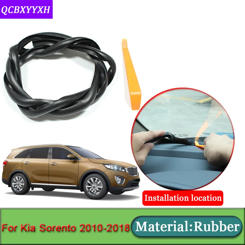 Car-styling For Kia Sorento 2010-2018 Rubber Anti-Noise Soundproof Dustproof Car Dashboard Windshield Sealing Strips Accessories |