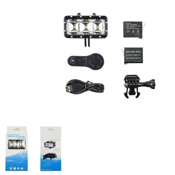 

for Go Pro Accessories Dual Battery Waterproof Underwater LED Diving Light Fill Spot Lamp for GoPro Hero6 5 4 3+ SJ4000 SJCAM