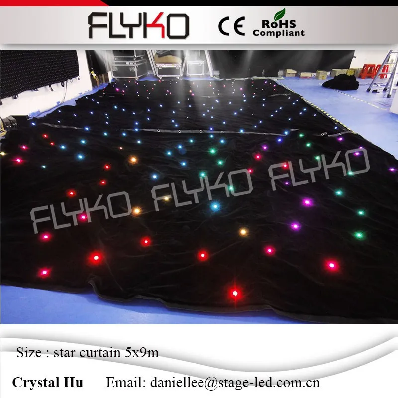 

SD controller with DMX function led star curtain portable led star cloth indoor and semi-outdoor