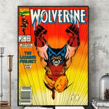 Wolverine vintage obras de arte em quadrinhos cartazes e impressões arte da parede quadro decorativo pintura em tela para sala estar decoração casa