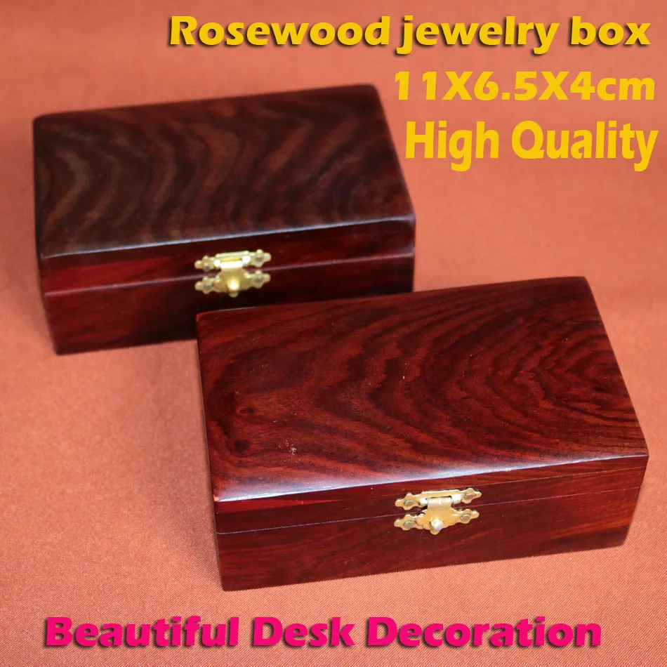 

African Siam wood jewelry storage box necklace ring pendant bracelet case desk organizer decoration Christmas gift