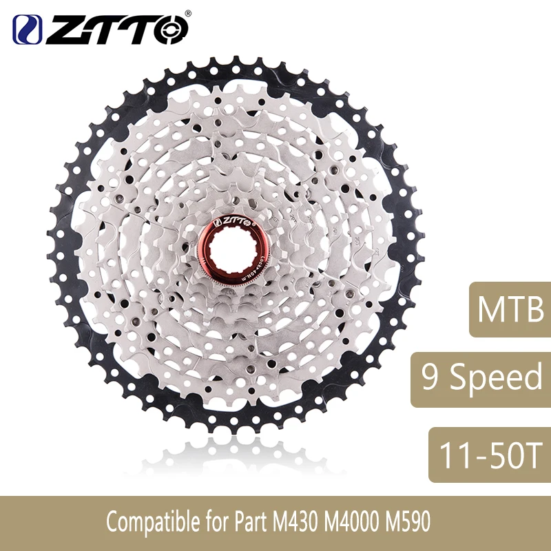 Mountain Bike 9 Speed Cassette 9s 50T Wide Ratio MTB Bicycle 9S Freewheel Compatible with M430 M4000 M590 533g ZTTO цена Mountain Bike 9 Speed Cassette 9s 50T Wide Ratio MTB Bicycle 9S Freewheel Compatible with M430 M4000 M590 533g ZTTO цены онлайн