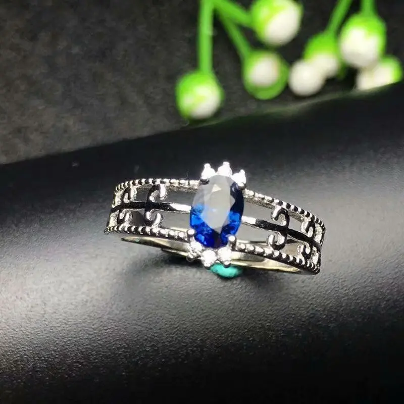 

shilovem 925 silver sterling natural Natural sapphire Ring fine Jewelry Customizable trendy anniversary new 2018 wedding bands