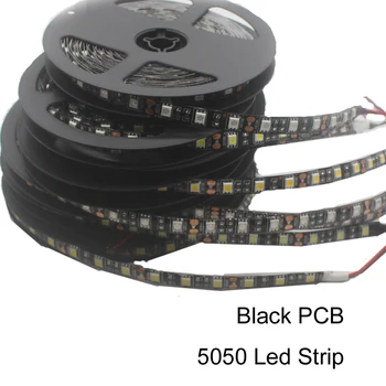 

LED Strip 5050 DC12V Flexible LED Light, Black PCB, No Waterproof / Waterproof, 60 LED/m 5m/lot