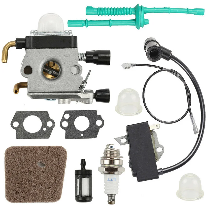 

For STIHL FS76 FS85 75 Engine Carburetor Kit Fuel Filter Primer Bulbs Rubber Washers Grommet Air Filter Spark Plug