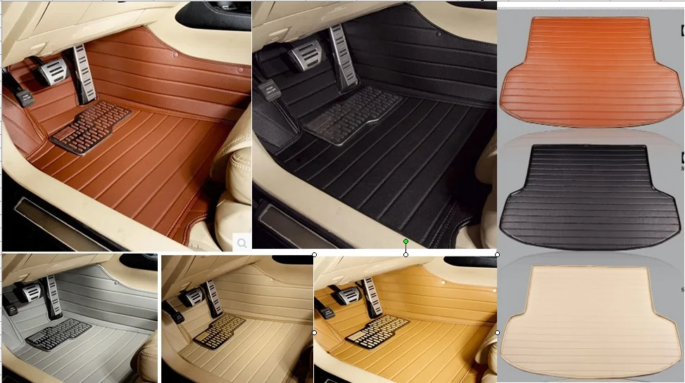 cars waterproof XPE material non slip full surrounded car floor mats+trunk mats for HyundaiCoupe