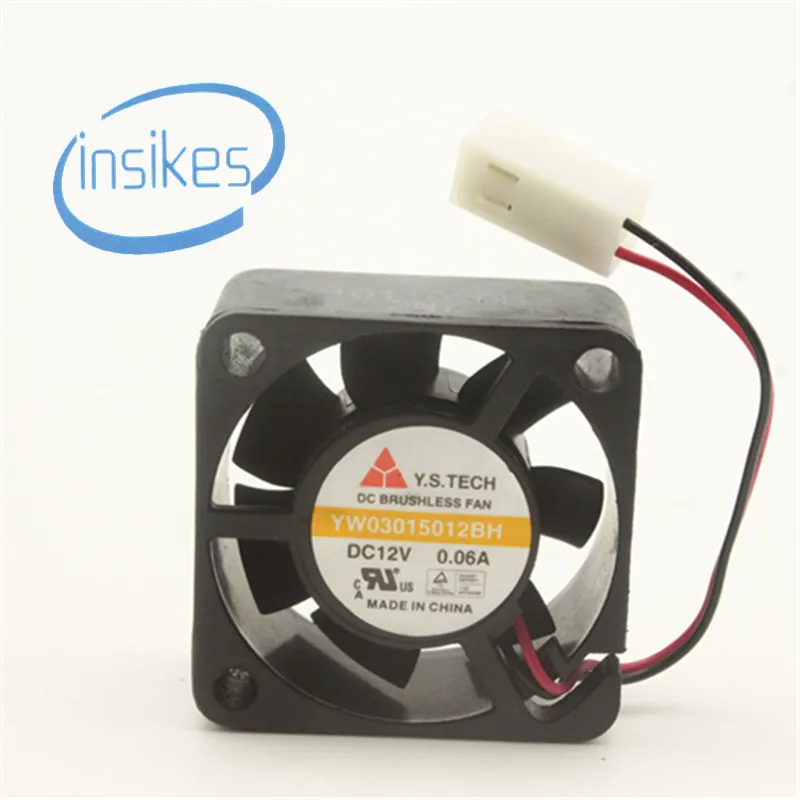 

Y.S.Tech YW03015012BH Hard Drive Ventilation Cooling Fan DC 12V 0.06A 3015 30*30*15mm 2 Wires Original