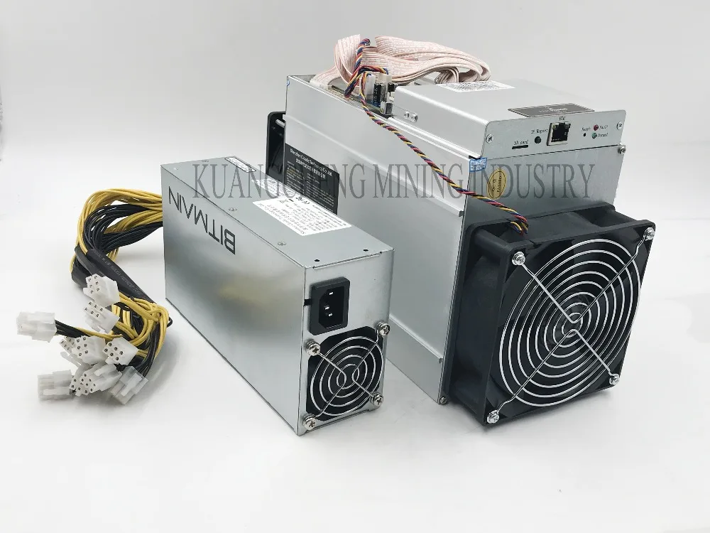 Только 80-90% 10.5Th/s AntMiner T9 два вентилятора, 10500Gh/s со старым блоком питания, экономичным, чем Antminer S9 S9i