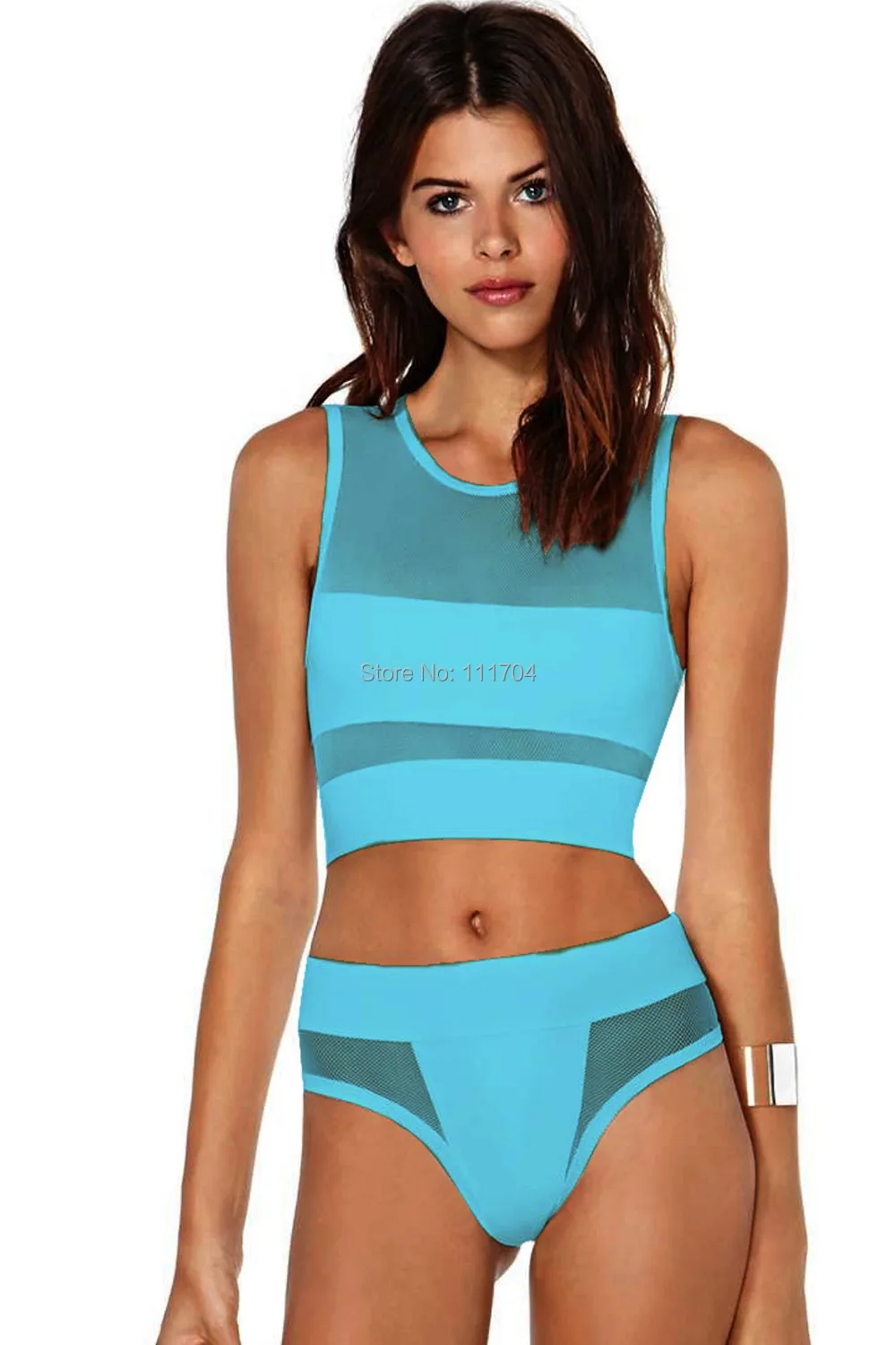 Free shipping Sexy Lady swimwear The transparent shift Padded boho lace