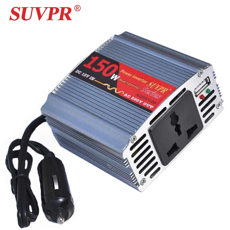 

Real SUVPR 150w car inverter aluminum alloy material auto supplies 12v to 220v notebook power adapter charger free shipping