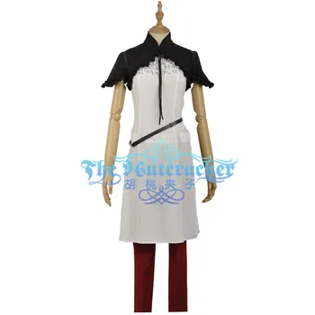

Games NieR:Automata Devola/Popola Cosplay Costumes Custom Made Sexy Sleeveless Skirt High Slit Girl White Dress Red Pants W1172