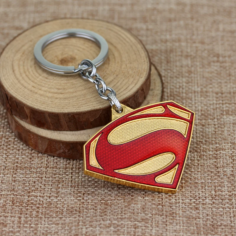 

High Quality Superman S Logo Enamel Key Chain For Keys DC Anime Super Hero Men Car Key Holder Jewelry
