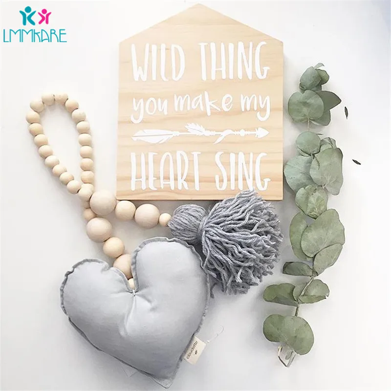 Украшение для детской спальни сердце любовь дерево бусины настенный детская игровая палатка балдахин соответствующие украшения детские постельные принадлежности наборы для ухода за кожей