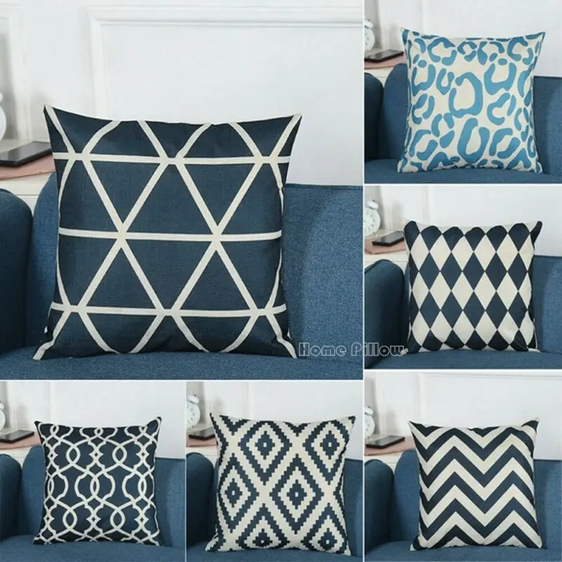 

Faroot 45*45cm Geometric Black & White Throw Pillow Case Soft Waist Home Hotel Decorative Pillows