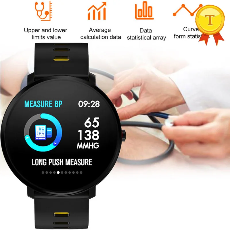IP68 Водонепроницаемый Smartband браслет напоминание о звонке спортивный умный Браслет стандарт 20 мм легко заменить ремешок калории Дистанционное захват