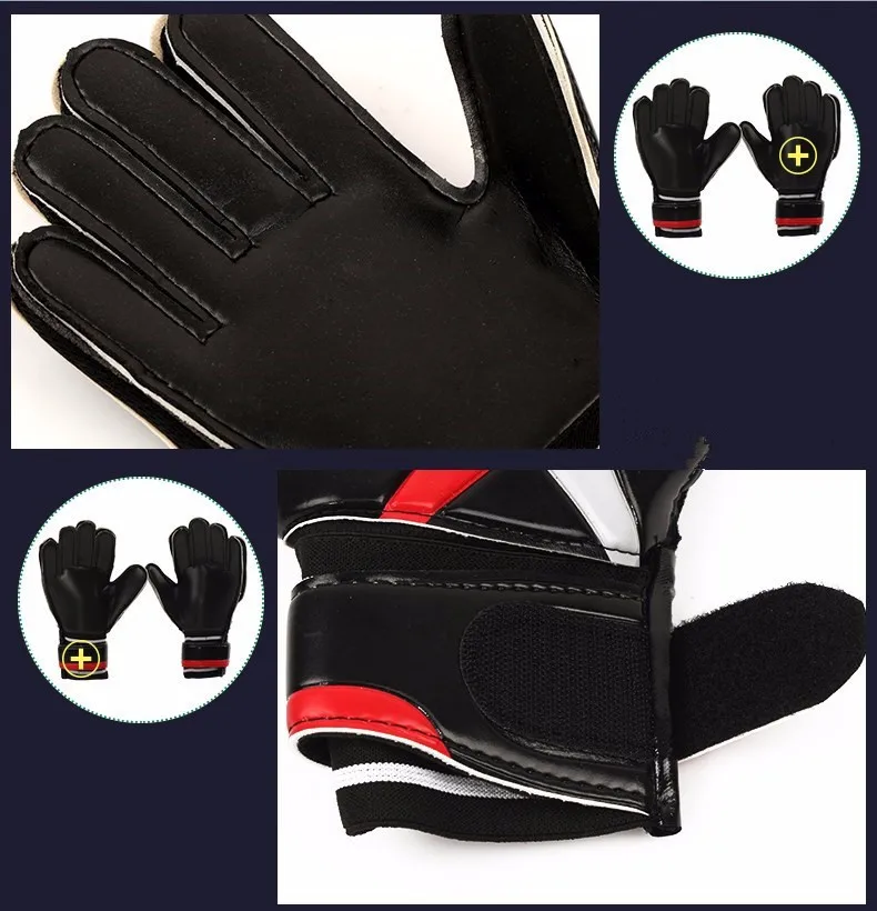 2017 Men Soccer Goalkeeper Gloves Wearable Slip Resistant Football Keeper Latex Goalie Gloves Professional Double Protection 11