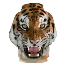 Горячие Мужчины толстовки хип-хоп толстовка забавный 3D Тигр Лев мода толстовка мужчины спортивный костюм унисекс пуловеры