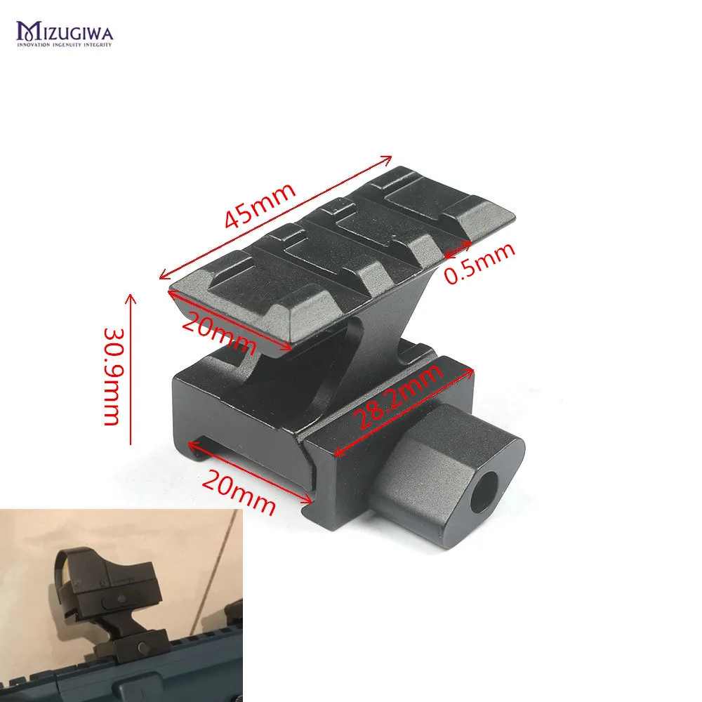 

Tactical 3 Slot Riser Rail Base Picatinny Weaver Rail QD 20mm Adapter Mount Rifle Scope Riser Gun Airgun Pistol Hunting Caza
