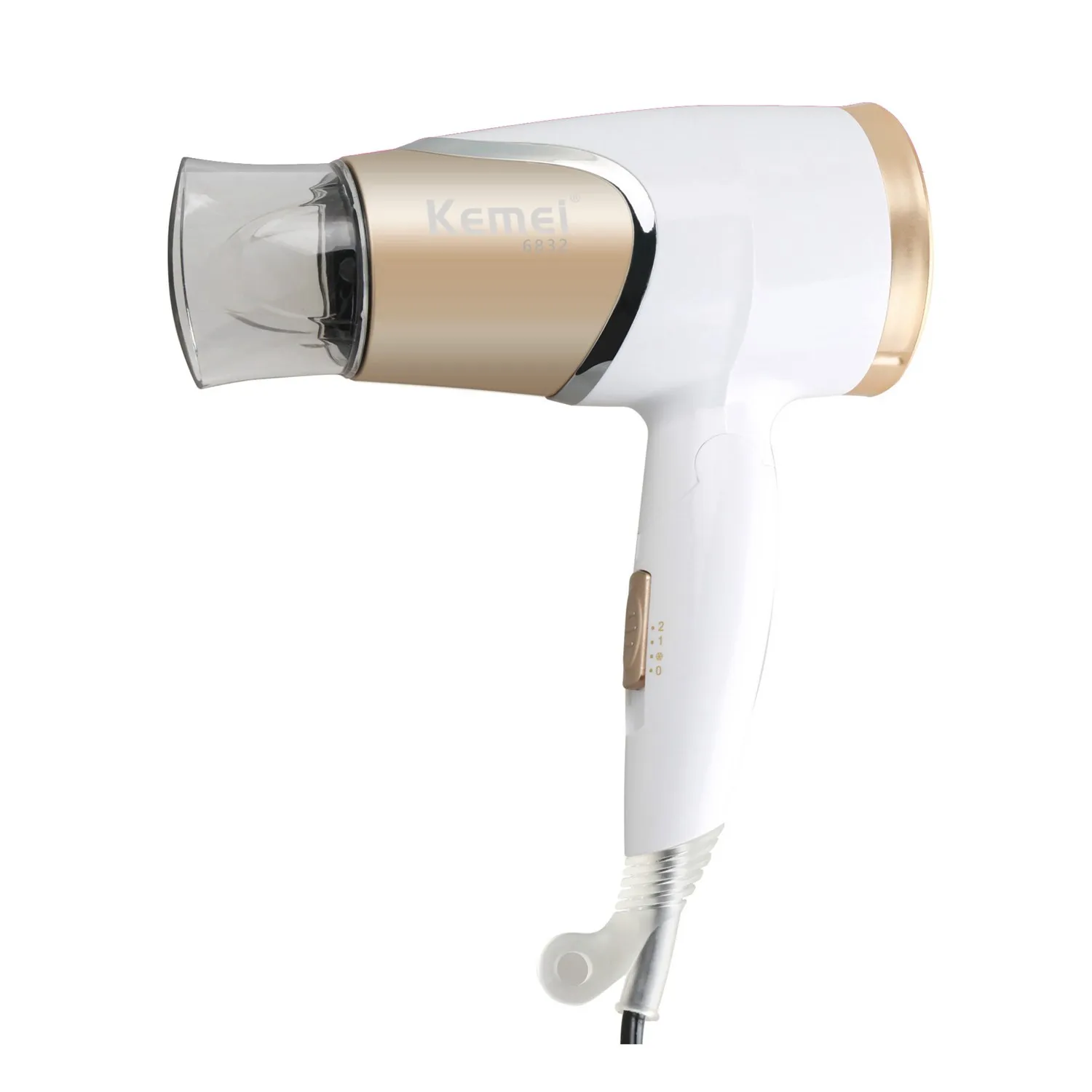 

Kemei KM-6832 White Mini Home Travel Folding Hair Dryer