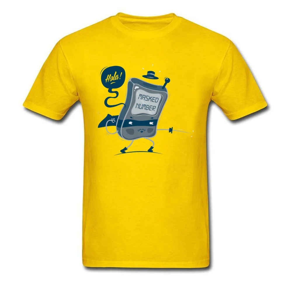 Masked Number Family Tops Tees Short Sleeve for Men 100% Cotton Summer Crew Neck Top T-shirts Design Tops Shirts Fashionable Masked Number yellow