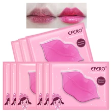 10 шт пухленьких губ Кристалл Коллаген для губ отбеливающая маска увлажняющая эссенция Уход за губами анти-ремонт морщин маска патч Антивозрастной