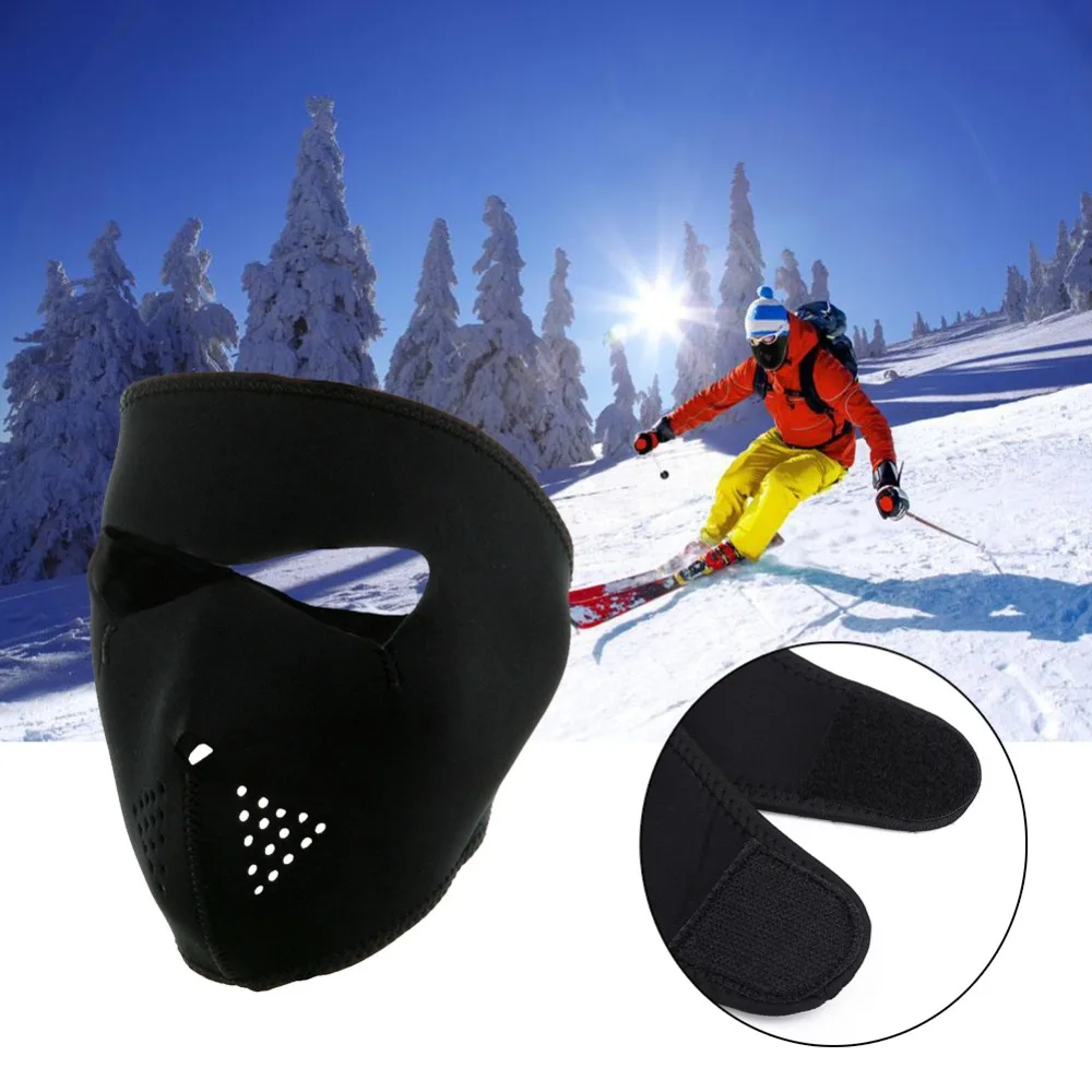 Зимние теплые катание на лыжах Ветрозащитная маска для охоты и лыжных прогулок 2 in1 двухсторонняя Неопреновая Маска для лица сноуборд велосипед Лыжная маска