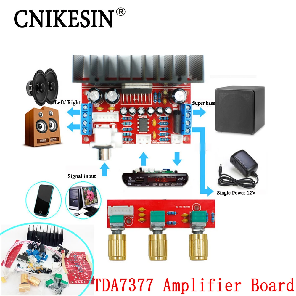 CNIKESIN TDA7377 amplifier board, diy Single Power