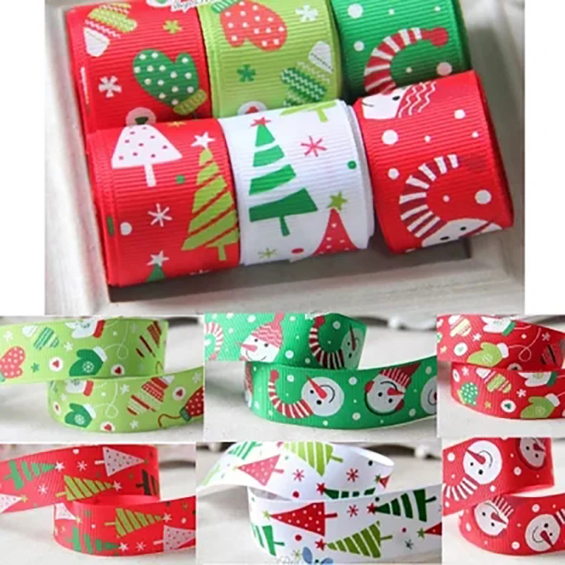 1.6*100cm Christmas Ribbons White,Green,Red Random 6styles Printing
