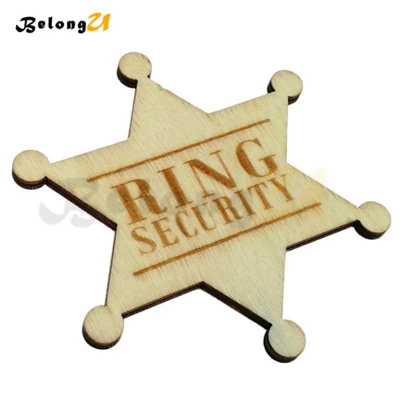 Ring Security Wedding Badge Sign Rustic Wedding Decoration MUW-166-03