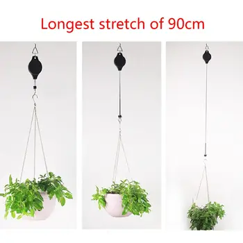 

Retro Garden Hanging Basket Baskets for Pulling Down or Hook 20-90 cm Retractable Pulley Plant Hanging Vases Retractable Bowl Ho