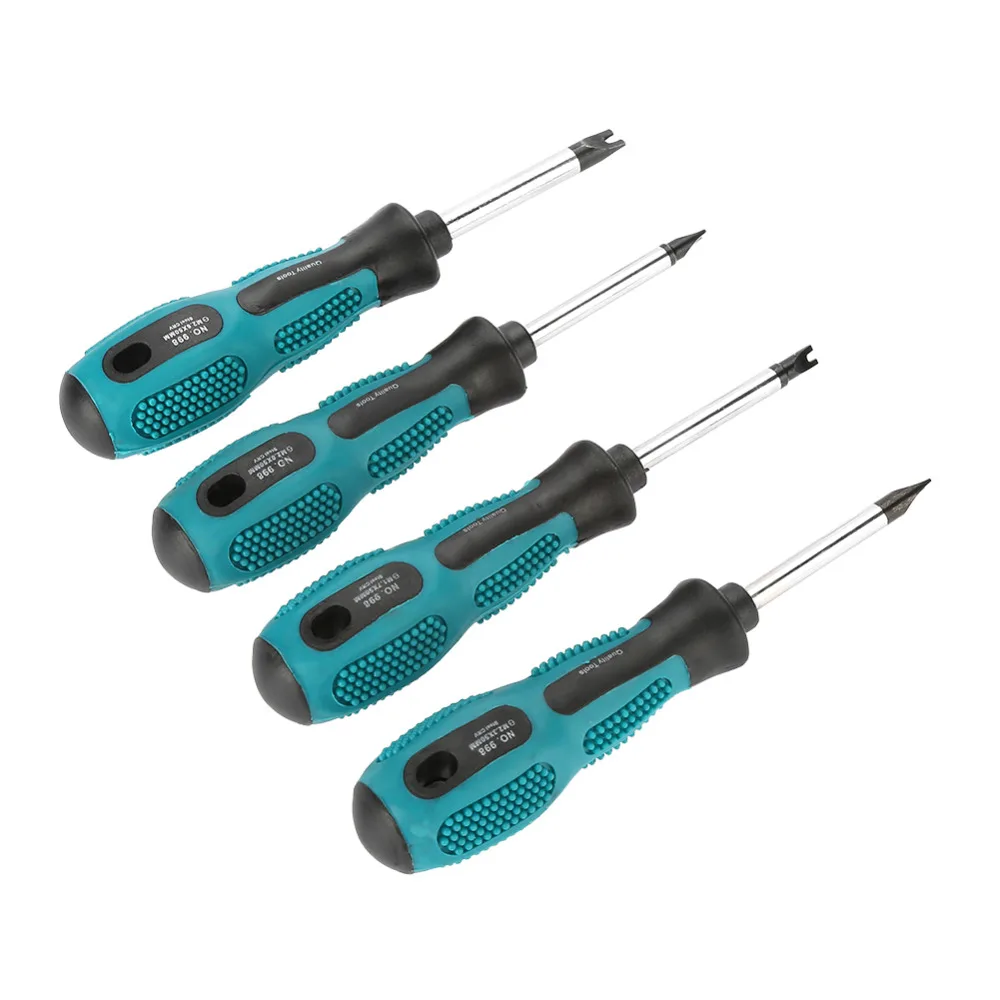 998A 4Pcs Precision Repair Screwdriver Bits U Fork Type Magnetic Screw Driver CR-V Multifunctional Professional Hand Tool Kit |
