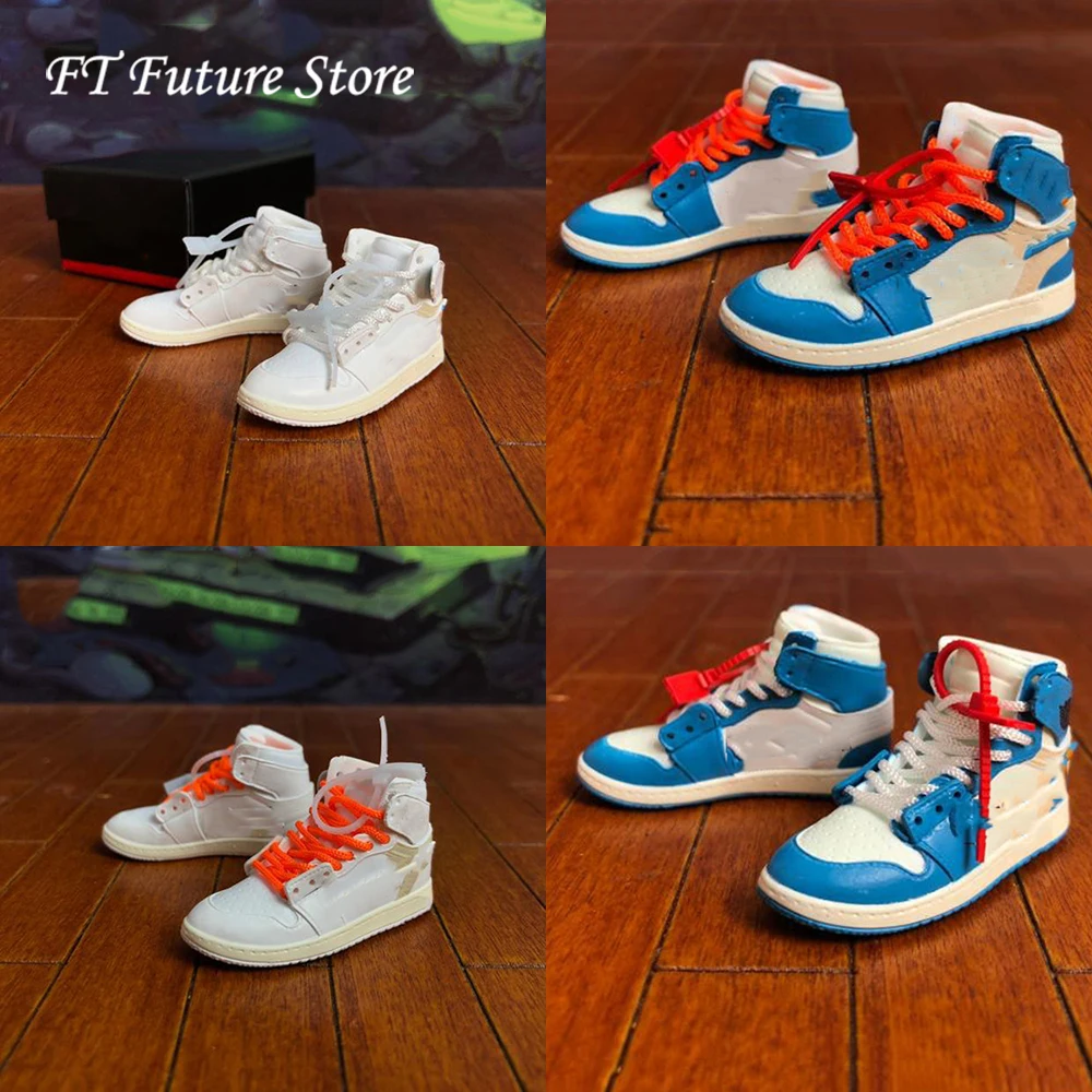 

In Stock 1/6 Male Figure Accessory Fashion Hollow Sneakers Basketball Shoes Model With Box Model for 12'' Action Figure Body